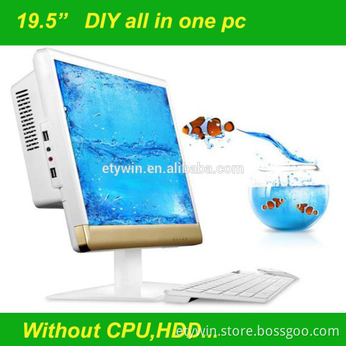all in one barebone pc 19.5" LED monitor Integrated graphic card pc all in one desktop computer